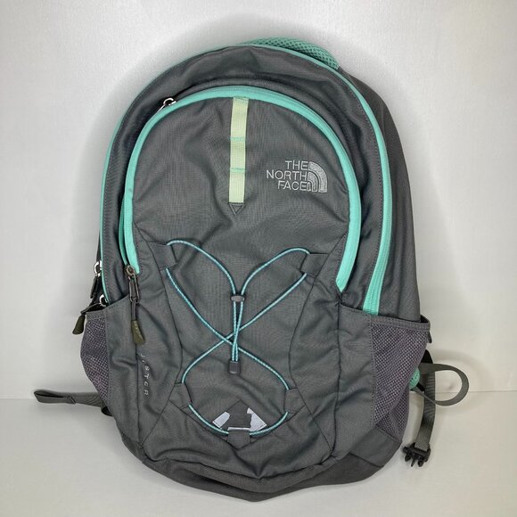 The North Face Jester Backpack Everyday Travel Pack Gray Teal School - Picture 1 of 6